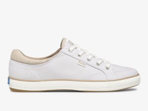 Keds Center Ii Chambray Stripe Beige | 9763HRTGC