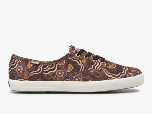 Keds Champion Feat Organic Canvas Ripple Vinröda Olika Färger | 0936OTNGY
