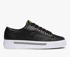 Keds Crew Kick Alto Läder Svarta | 9673UAZFV