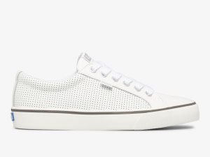 Keds Jump Kick Perf Läder Vita | 8941UOCJR