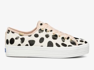 Keds Kate Spade New York Triple Kick Oversized Dot Calf Hair Vita Rosa | 5740OEPMB